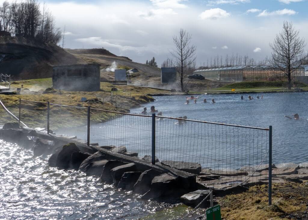 Iceland in April at the secret lagoon